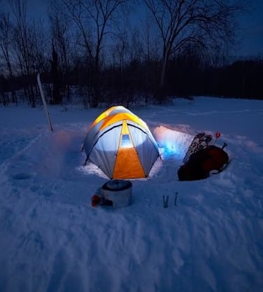 Howling hills campground winter camping
